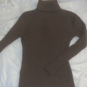 Brown turtleneck